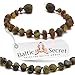 Premium Amber Teething Bracelet Anklet / Extra Safe / 50% Richer and Higher in Value / Sizes from 4.5 IN to 8 IN / Reduces Teething Symptoms Naturally /BLK.U-BRQ/14.5/5.7IN
