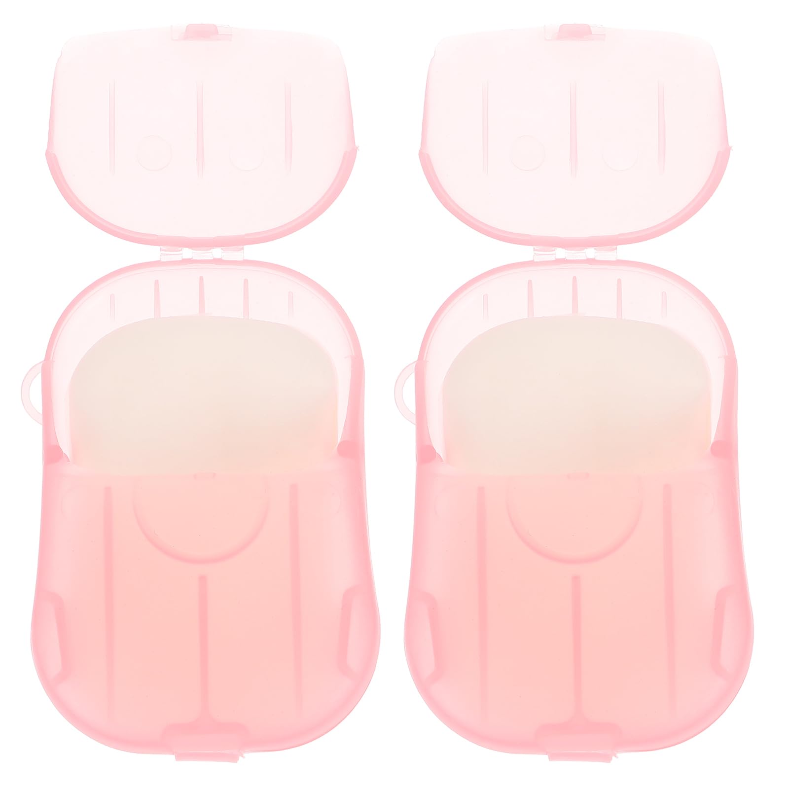 Angoily 2 Boxes (40 Sheets) Mini Portable Travel Paper Soap Sheets, Hand Washing Soap Paper s for Outdoor Travel, Disposable Bath Scented Hand for Outdoor, Camping Hiking (Pink