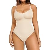 FeelinGirl Tummy Control Shapewear Bodysuits for Women Body Shaper Slimming Begie XL-XXL