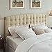 Dorel Living King Headboard, Beige Microfiber