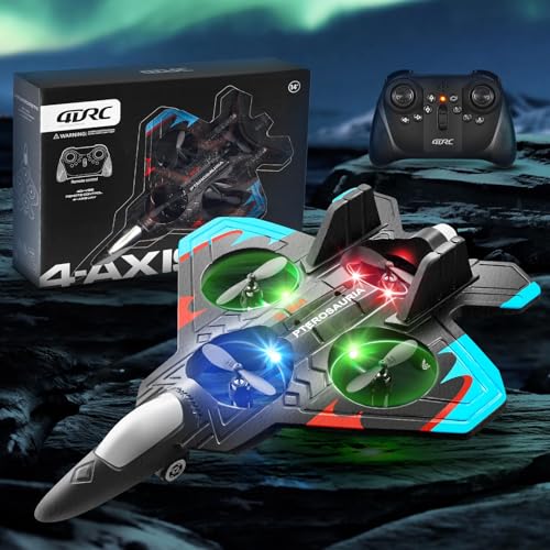 LBOYLOVE® V32 Foam Remote Control Airplanes for Kids 8-16, RC Airplane Fighter Jet with Light, 360° Flip, Gravity Sensing, Stunt Roll, Remote Control Fighter Jet for Boys, Girls, Teens and Adults