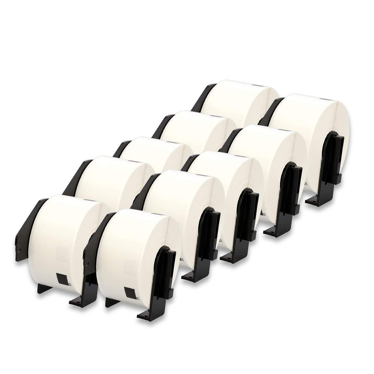 10×DOREE DK-11208 38mm x 90mm Large White Paper Address Labels Compatible for Brother P-Touch QL-500 QL-500BW QL-570 QL-580 QL-700 QL-710W QL-800 QL-810W QL-820NWB QL-1110NWB QL-1100 QL-1060N QL-1050