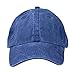 DALIX Mens Pigment Dyed Washed Cotton Cap - Adjustable Hat 6 Panel Unstructured (Heavy Washed Navy Blue)