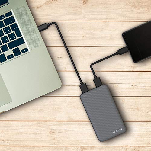 Excitrus 45W Power Bank Air - Ultra Small USB C Portable Charger Fast Charges MacBook Laptop & Surface with Power Delivery 2.0 - Battery Pack Fast Charges Phones Tablet Nintendo Switch with Q.C. 3.0