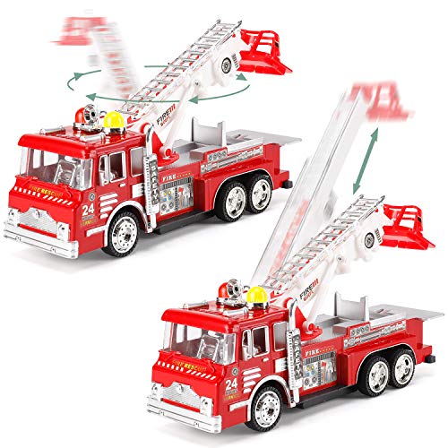 10" R/C Rescue Fire Engine Truck Remote Control Kids Toy with Extending