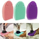 Hotrose Silicone Cosmetic Makeup Brush Finger Glove Hand Cleaning Tools Brush Cleaner Tool(3 color,send at random)