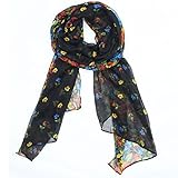niceeshopTM Women Paris Yarn Long Muffler Shawl Scarf Wraps With Flower Pattern