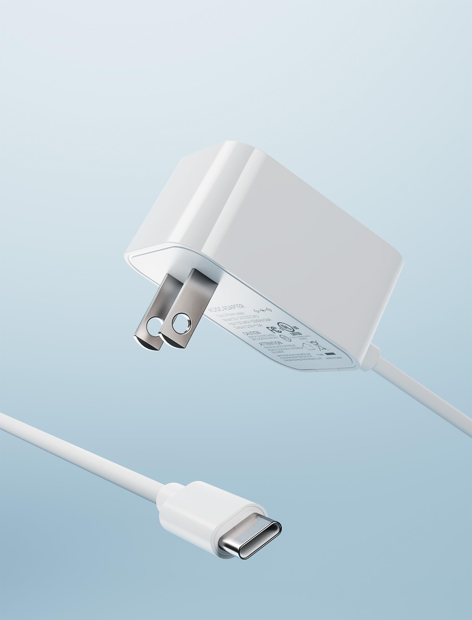 Photo 1 of 12V USB-C AC/DC Adapter Compatible with 8’’,8.5’’,10’’ Wall Fan, USB Type C Plug,1.8M/5.9 feet