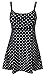 DANIFY Women's One Piece Polka Dot Swimdress Cover Up Swimsuit Plus Size Modest Swimwear Black Dot IT52/ US18