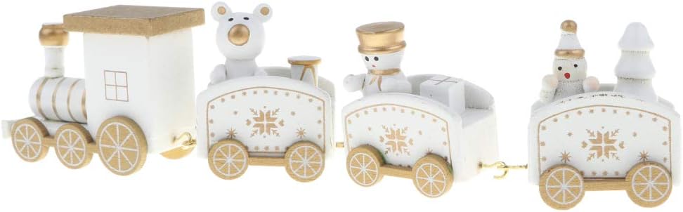 Amazon 全3カラー クリスマスツリー飾り レイン 列車模型 木のおもちゃ 白 クリスマス雑貨 おもちゃ