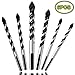 6PCS Ceramic Tile Drill Bits, Mgtgbao Masonry Drill Bits Set for Glass, Brick, Tile, Concrete, Plastic and Wood Tungsten Carbide Tip for Wall Mirror and Ceramic Tile with Size (6mm-12mm).
