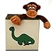 Cubes Kids Storage Organization Bins Boxes Collapsible (Set of 3) 10 inch (Dino - Set of 3)
