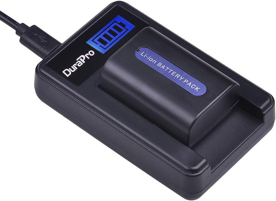 DuraPro 2Pcs NP-FH50 NP FH50 Battery + LCD USB Battery Charger for Sony NP-FH30,NP-FH40,NP-FH50,NP-FH60,NP-FH70,NP-FH100;H Series;Sony DCR-SR32,DCR-SR33,DCR-SR35,DCR-SR36,DCR-SR48,DCR-SR52 Handycams - Image 5