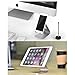 iPhone Desktop Stand,KINGWorld Portable Universal Solid Aluminum Micro-Suction Holder Cradle for E-Readers and Smartphones,Compatible with iPhone/ipad/Samsung Galaxy and Other Cellphones-Sliver