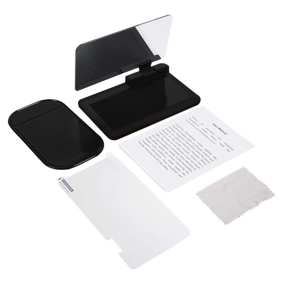 Tbest H6 Universal Car HUD Head Up Display Holder for Smartphones (up to 6 inches) with Navigation GPS Holder