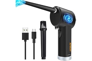 AFMAT Cordless Air Duster, Compressed Air Can for Computers, Rechargeable Air Duster for Computer, Electronic Air Duster for Computers, 6000mAh Reusable Keyboard Cleaner, 10W Fast Charging Air Blower