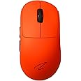 Mechkeys Zaopin Z2 Wireless Mouse, Swappable Gaming Cordless Mouse with Tri-Mode Bluetooth/ 2.4Ghz/ USB-C for PC, Laptop, Computer Esports Gamer (Orange, 4K Version)