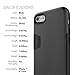 iPhone 8 Case/iPhone 7 Case, Molan Cano [Crazy Bumper] Dual Layer PU Case Wallet Cover with 1 Card Slot for Apple iPhone 8 (2017) and iPhone 7 (2016) - Metallic Black