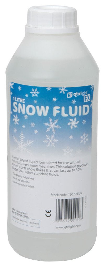QTX Snow Fluid Suitable For Any Snow Machine Odour Free With No Oily Residue 1 Litre
