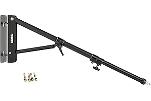 PHOCUS Wall Mount Triangle Boom Arm 51inch /130cm for Ring Light Photography Studio Video Strobe Light, Monolight, Softbox, Reflector, Support Horizontal and Vertical Rotation