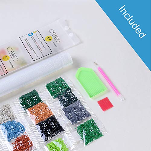 XLJ DIY 5D Diamond Painting Kits for Adults Home Wall Decor, Full Drill Diamond Painting for Kids, Crystal Rhinestone Diamond Embroidery Paintings Horse (11.8 x 15.8 in)