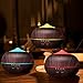 Arova 400ml Aromatherapy Essential Oil Diffuser , Cool Mist Air Humidifier , 4 Timer Setting , 7 Color Changing LED Lights, Auto Shut-off for Yoga Spa Office Home Dark Brown Wood Grain