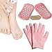 Moisturizing Gloves, Moisturizing Socks, Foot Peel Mask, SPA Gloves and Socks, Soft Cotton with Thermoplastic Gel Repair Cracked Dry Skin, Gel Lining Infused with Essential Oils and Vitamins, 2 Pair