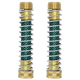 Twinkle Star Garden Hose Extension Adapter, Hose Kink Protector with Coil Spring, 2 Pack