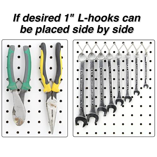 Stainless Steel Pegboard Hooks 50Pack 1" L Hook Will Not Fall Out