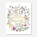 Eleville 8X10 He has Made Everything Beautiful in its time Real Gold Foil and Floral Watercolor Art Print (Unframed) Bible Verse Print Nursery Art Home Decor Motivational Birthday WG088
