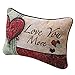WHAT ON EARTH I Love You I Love You More Pillow - Woven Tapestry Throw Pillow with Reversible Love Messages