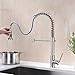 Stainless Steel Spring Pull Down Kitchen Sink Faucets Brushed Nickel