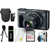 Canon PowerShot SX730 Digital Camera w/40x Optical Zoom &amp; 3 Inch Tilt LCD - Wi-Fi, NFC, Bluetooth Enabled (Black) + 32GB Card + Reader + Case + DigitalAndMore Accessory Bundle