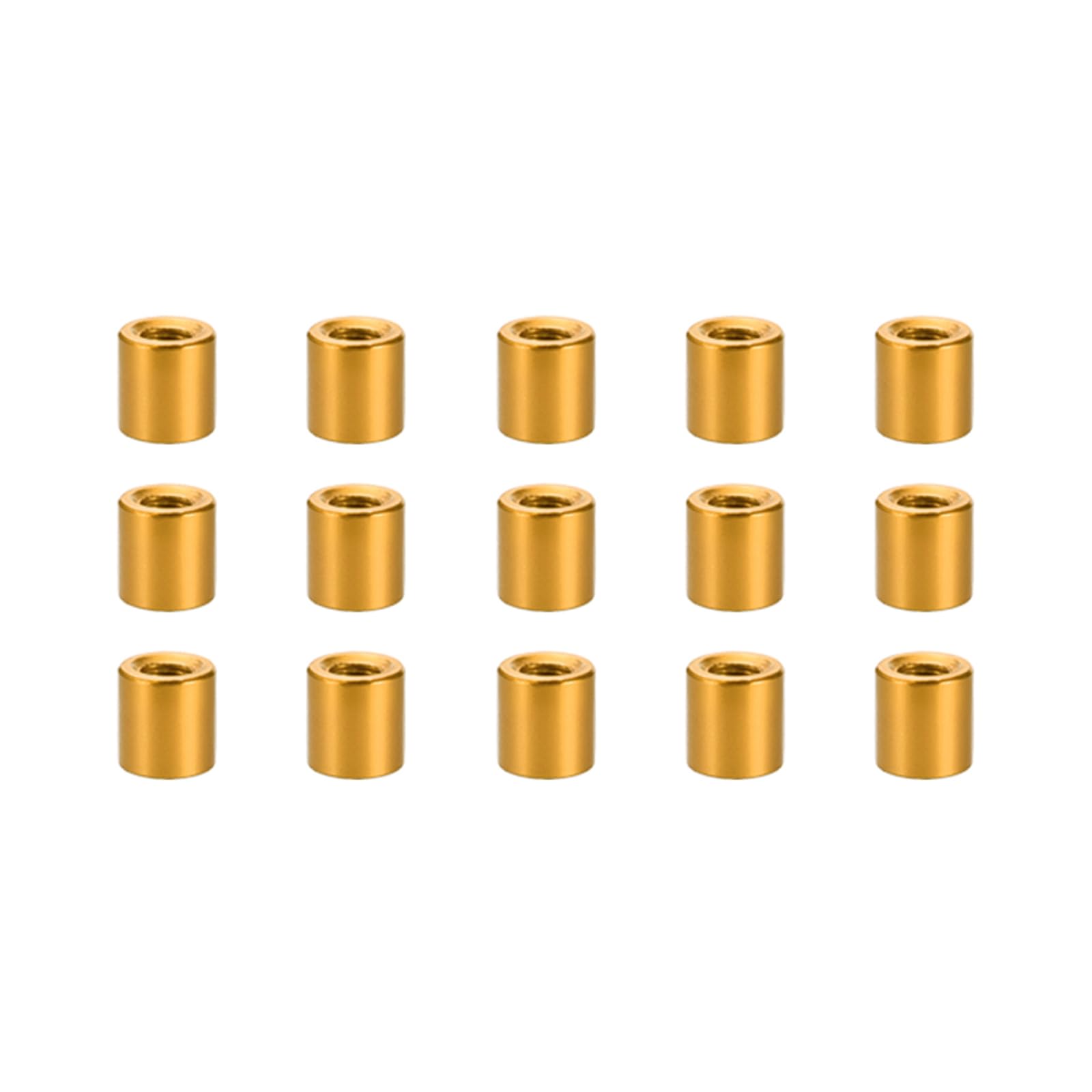 YOKIVE 15 Pcs Standoff Spacer, Aluminum Round Straight Spacer | Prevent Joint Deformation, Great for Robot, Drone (Golden, M3, 6mm)