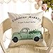 Fahrendom Vintage Farmers Market Apple Green Herb Truck Rustic Farmhouse Decor Spring Summer Sign Decoration Cotton Linen Home Decorative Throw Pillow Case Cushion Cover for Sofa Couch 18 x 18 in