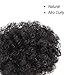 Short Afro Kinkys Curly Ponytail Drawstring African American Synthetic Ponytail Hairpieces Natural Hair Puff for Women(1B)