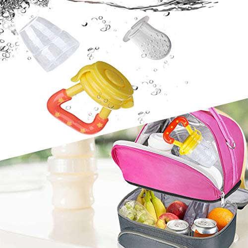 Baby Fresh Food Feeder 3Pack Fruit Silicone Nipple Teething Toy Reusable Aching Gums Pacifier Yellow