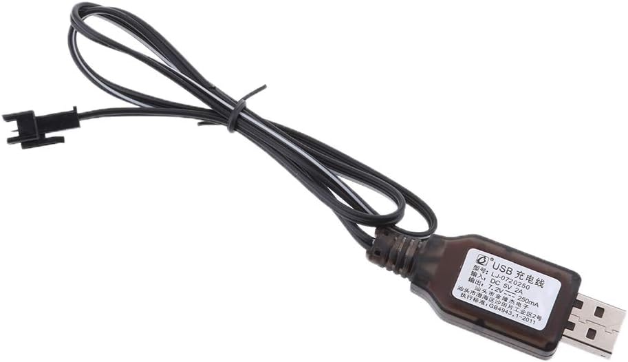 perfk Universal 7.2V USB to SM-2P Female Plug NI-MH NI-Cd Battery Charging Adaptor Cable for RC Toys Drone