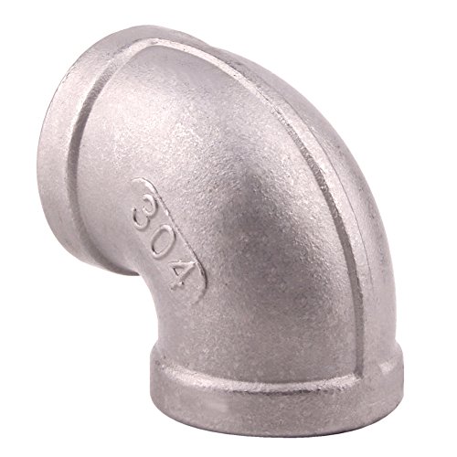 Cast Pipe Fitting 90 Degree Elbow - 3/4 '' NPT Female Threaded Pipe Fitting Stainless Steel 304