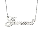 BYBWBL Gemma Name Pendant Necklace Silver Color