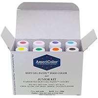 Food Coloring AmeriColor Soft - Gel Paste Junior Kit, 8 Colors.75 Ounce Bottles