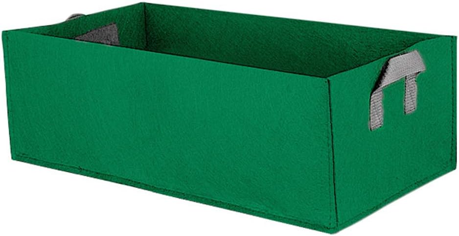 HOMYY Large Grow Bag Planter Outdoor Garden Vegetable Tomato Growbag Plant Pot Carrot Indoor Flower Grow Bag Breathable Planting Container Grow Bag (L,Green)