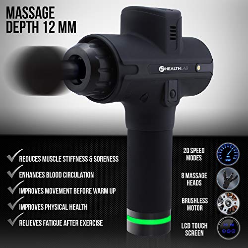 HealthLAb Percussive Therapy Gun Massager, The Quietest Handheld Deep