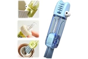 OFY ONLY FOR YOU 3 in 1 Cup Lid Cleaning Brush, 2024 New Crevice Cleaning Brush Set for Baby Bottle Gap Tight Spaces Cup, 3 in 1 Multifunctional Cleaning Brush Portable Cup Lid Cleaner with Brush(B)