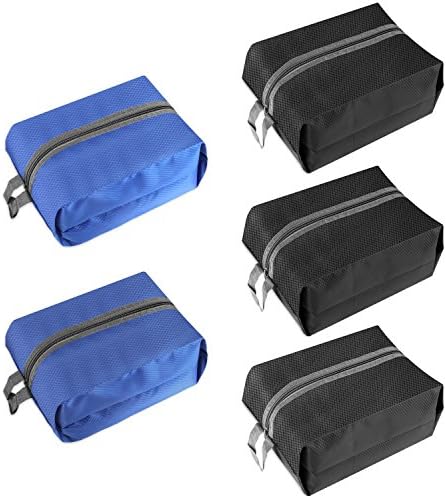 Travel Shoe Bags,IEKA 5 Pack Waterproof Nylon With Zipper Tote Storage Bag