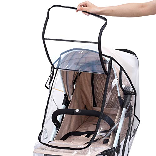 Bemece Stroller Rain Cover Universal, Baby Travel Weather Shield, Windproof Waterproof, Protect from Dust Snow