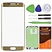 CrazyFire Gold Front Outer Lens Glass Screen Replacement For Samsung Galaxy S6 Edge SM-G920 G925A G925P G925T G925V G925R4 G925F With Tools Kit And Adhesive