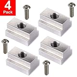 LE KAPMOZ T Slot Nuts for Toyota Tacoma Bed Rails Cleats Bed Rack Rail Accessories for Tunda Pickup Truck Deck Bike Mount W/Stainless Button Socket Cap Screw (4 Packs)