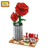 LOZ Diamond Blocks Gift Series 920 Piece Building Set - Red Rose Flowers