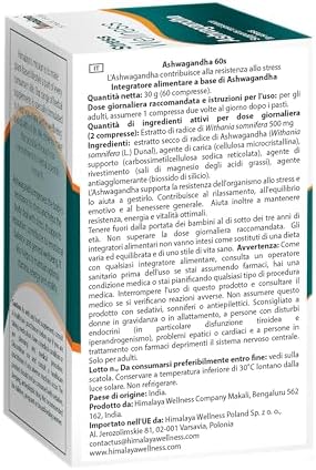 Stress Wellness Ashwagandha Root Extract 60 Compresse (30 Giorni) | Integratore Alimentare Naturale per Stress, Energia e Relax | Vegano, Formula Ayurvedica